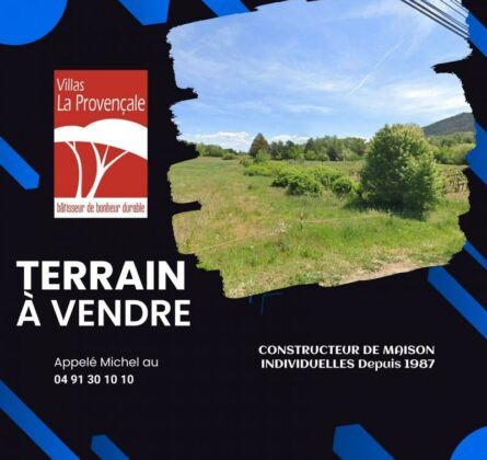 À VENDRE : Terrain de 153 m² sur lotissement à Brignoles – Quartier Les Censies - constrcuteur de maison - Villas la Provençale